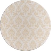 MixMamas Rond Tafelkleed Gecoat Jacquard - Ø 160 cm - Chateau Barok - Beige / Zilver