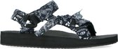 Sacha - Dames - Zwarte sandalen met bandana bandjes - Maat 39