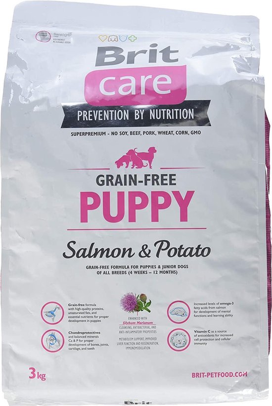 Metalen lijn Licht bezig Brit care puppy hypo-allergeen zalm+aardappel graanvrij 3kg | bol.com
