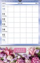 MGPcards - Familieplanner 2022 - Week begint op Zondag - Bloemen