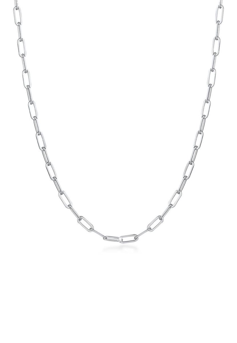 Elli - Halsketting - Dames Schakels Ovale Grove Basisketting Optiek in 925 Sterling Zilver - Dames