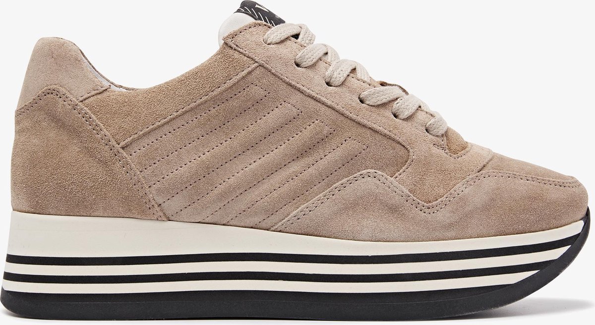 VIA VAI Mila Bow Sneakers Suede Beige Maat 40 bol