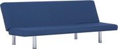 Slaapbank blauw polyester