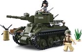 L09 - Russische BT-7 Tank - 347 onderdelen en 2 mini-figuren - WW2 Bouwstenen - Lego fit - WW2 - Soldaten - Militair - Tank - Army - Bouwstenen - Wapens - Geweren - Brick - Tweede