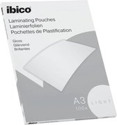 Ibico Basics A3 Lamineerhoezen, Glanzend - Lichtgewicht - 100 Stuks - Glashelder