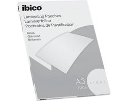 Ibico Basics A3 Lamineerhoezen, Glanzend - 80 micron - 100 Stuks - Glashelder