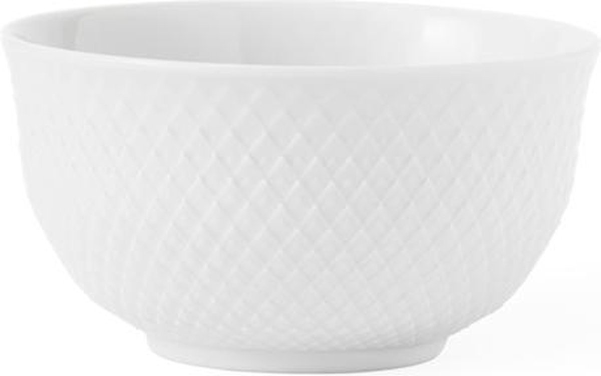 Lyngby Porcelain Rhombe bowl D13cm wit