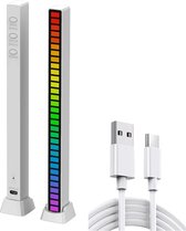 Unilight - Led Light Wit - Reactieve Lamp - RGB Led Strip - RGB Strip -  RGB Lamp -  Led Lamp - Led Strip - Led Light Strip - Led Lights
