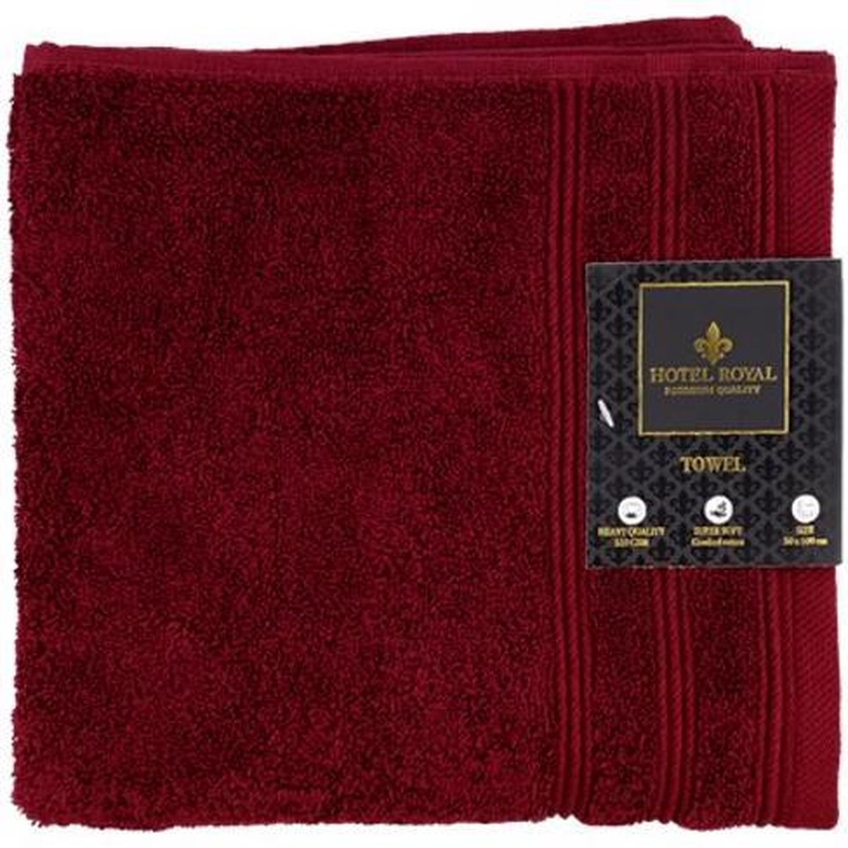 Hotel Royal Badhanddoek - 50 x 100 cm - Bordeaux Rood - 5 stuks - Superzacht gekamd katoen - Hotel Handdoek - Super Soft - Towels