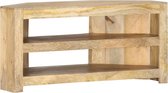 Hoek tv meubel 90x45x45 cm massief mangohout