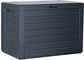 Opbergbox Tuinkussenbox -Zinaps Woodbox Garden Crate 78 x 44 x 55 crat 78 x 44 x 55 crat, 190 liter, polypropyleen, kleur: antraciet, perfect voor bestelling in de tuin op het balkon op het t