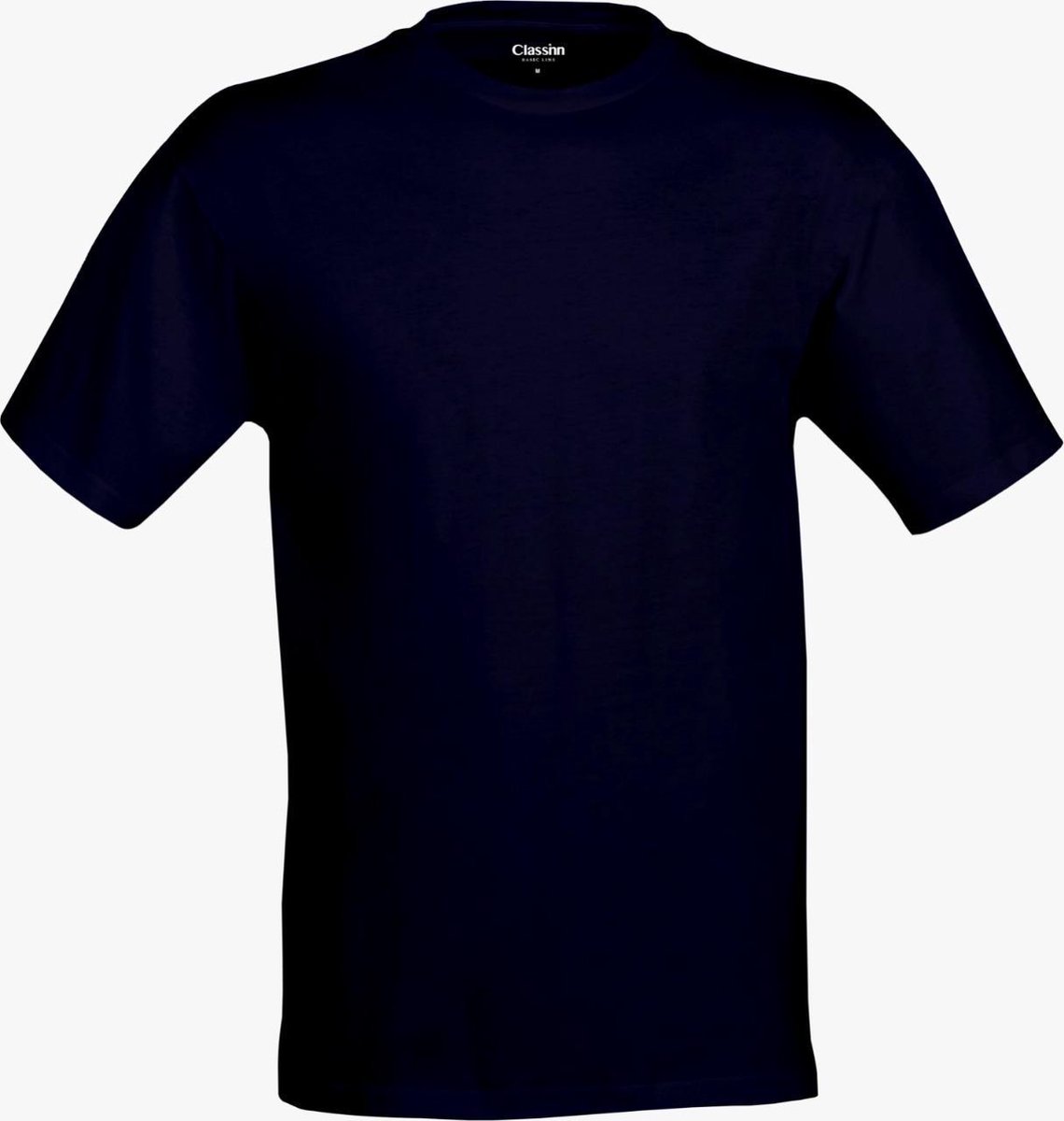 Classinn® Basic T-SHIRT rond hals zwart - L - gekamde katoen 160g. p/m² - 6 pack - Lengte 76 cm