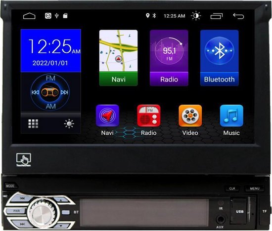 magnetron Toerist Eerlijkheid 1-din autoradio met klapscherm | 32GB | Android 10 | bol.com