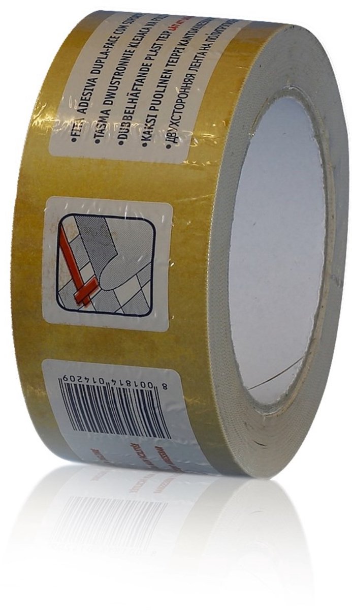 Stokvis Dubbelzijdig Tape 50mm x 25M Wit