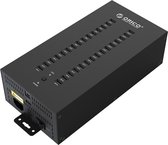 ORICO Stalen industriële USB hub met 30 poorten - 300W - opladen en dataoverdracht - zwart