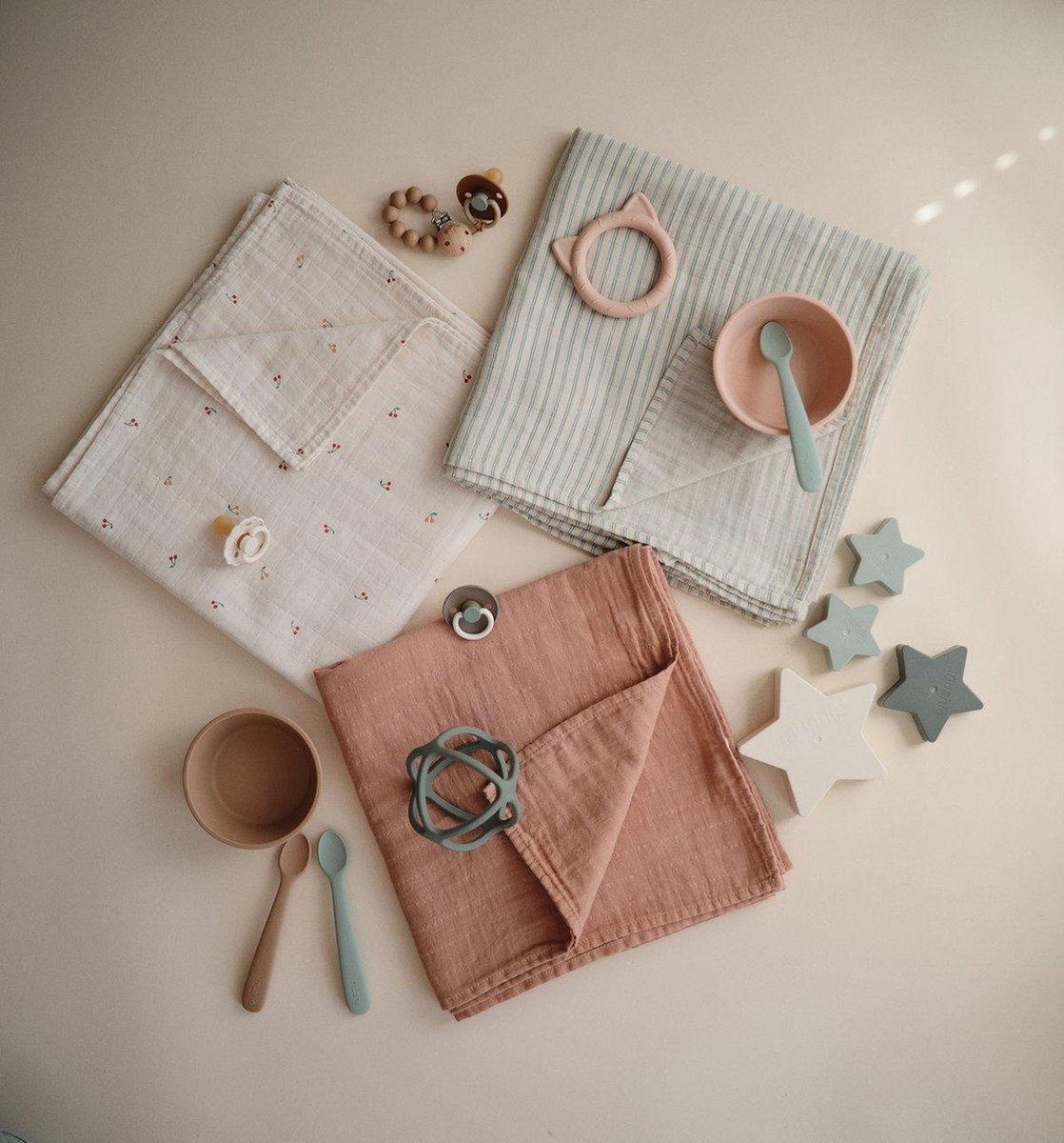 Hydrofiele doeken Mushie swaddle XL Hydrofiele doek 120 x 120 cm