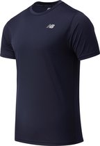 New Balance Core Run Short Sleeve Heren Sportshirt - Maat M