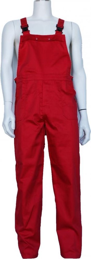 Top Rock Tuinoverall volw TB6535-009 poly/katoen - Rood - 60