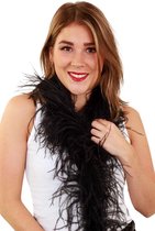 Boa Struisvogelveren zwart 2 mtr