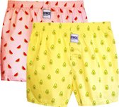 Binkie Boxershort Box | 2 Wijde Boxers  | Watermeloen & Avocado Boxershort |  Maat M/L