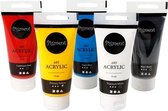Acrylverf - Diverse Kleuren - Pigment Art - 5x75 ml/ 1 doos