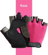 Huwai Mountainbike Handschoenen - Comfortabele Fietshandschoenen - Antislip - Perfecte Pasvorm - Ventilerend - Extra Grip - Roze