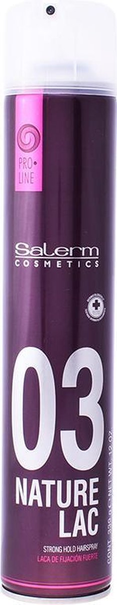 Haarspray voor stevige fixatie Nature Lac Salerm (650 ml) (650 ml)