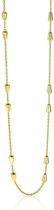 ZINZI zilveren fantasie ketting geel verguld 45cm ZIC1910G