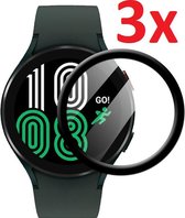 Full Cover Tempered Glass 3D Edge Curved Screen Protector Hoes Geschikt Voor  Samsung Galaxy Watch4 40mm ( Watch 4 40 mm ) - Screenprotector Optimale Rand Tot Rand Display Bescherming - Ultra
