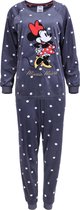 Grijze fluwelen pyjama met witte stippen Minnie Mouse XL