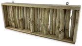 Kapstok | Houten kapstok takken van WDMT™ | 60 x 20 x 6 cm | Landelijke houten takken kapstok met houten haken | Bruin