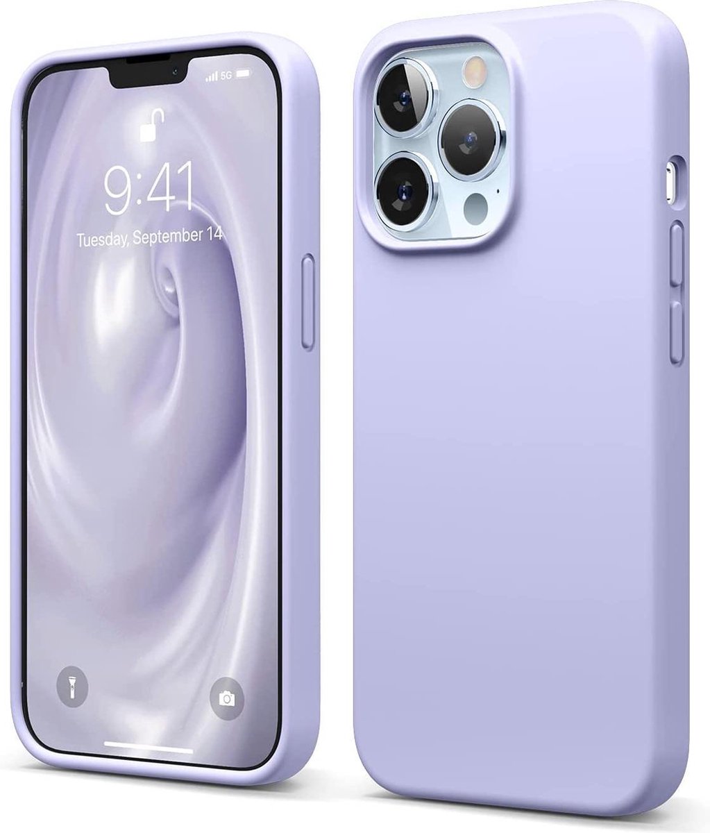 HB Hoesje Geschikt voor Apple iPhone 13 Pro Max - Paars - Siliconen Back Cover