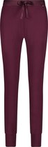 CYELL SOLIDS Dames Lange Pyjamabroek - Uni Merlot - Maat 36