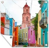 Tuinposters Mexico - Huis - Kleur - 50x50 cm - Tuindoek - Buitenposter