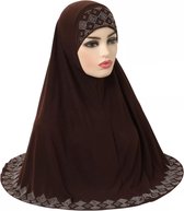 Elegant bruine Hoofddoek, mooie hijab.