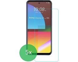 Geschikt Voor: HTC Desire 21 Pro - 5x Screenprotector - screen protector - glas - bescherm - beschermglas