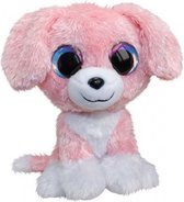 knuffel Lumo Dog Pinky roze 15 cm