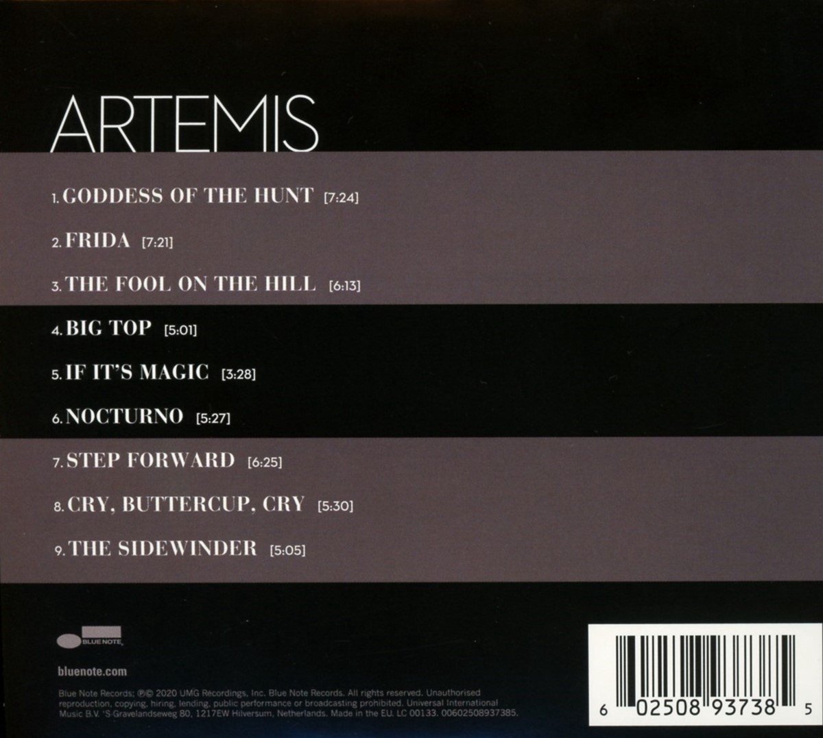 Artemis Artemis (CD), Artemis CD (album) Muziek