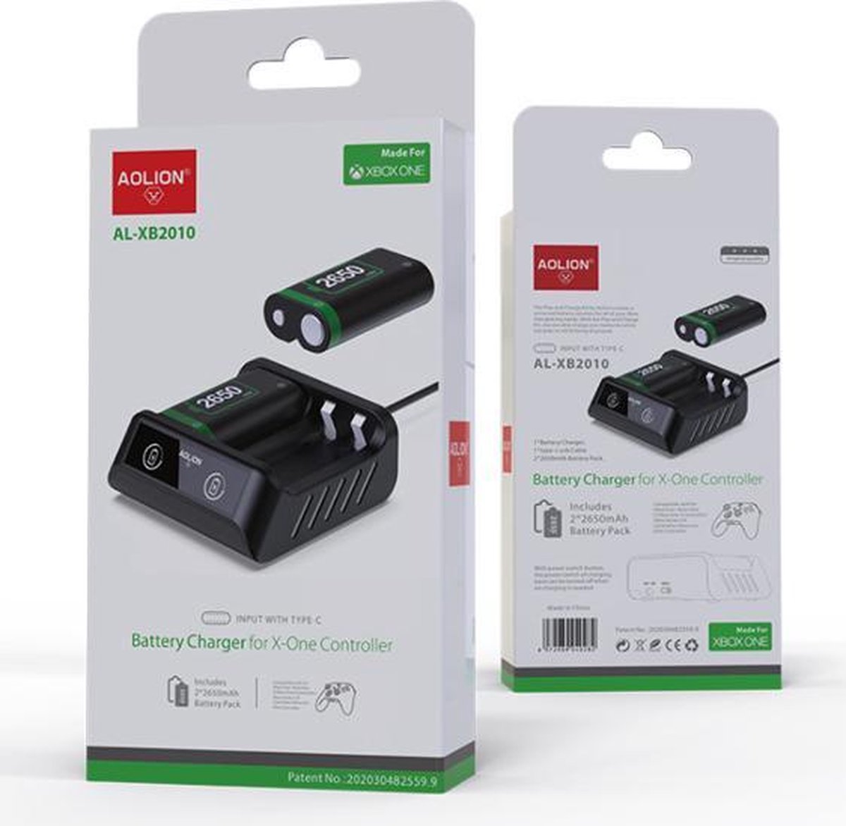 Controller Batterij 2 Stuks + Oplader Accu Set met Oplader geschikt voor Xbox Series X (S) / One (S) Controller - Battery Pack Charger – foto 2