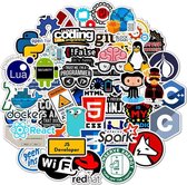 Laptop Stickers Programming | Programmeur | Developer | Coderen - 50 stuks