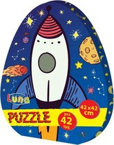 puzzel ruimteschip junior 42 x 42 cm karton 42 stuks