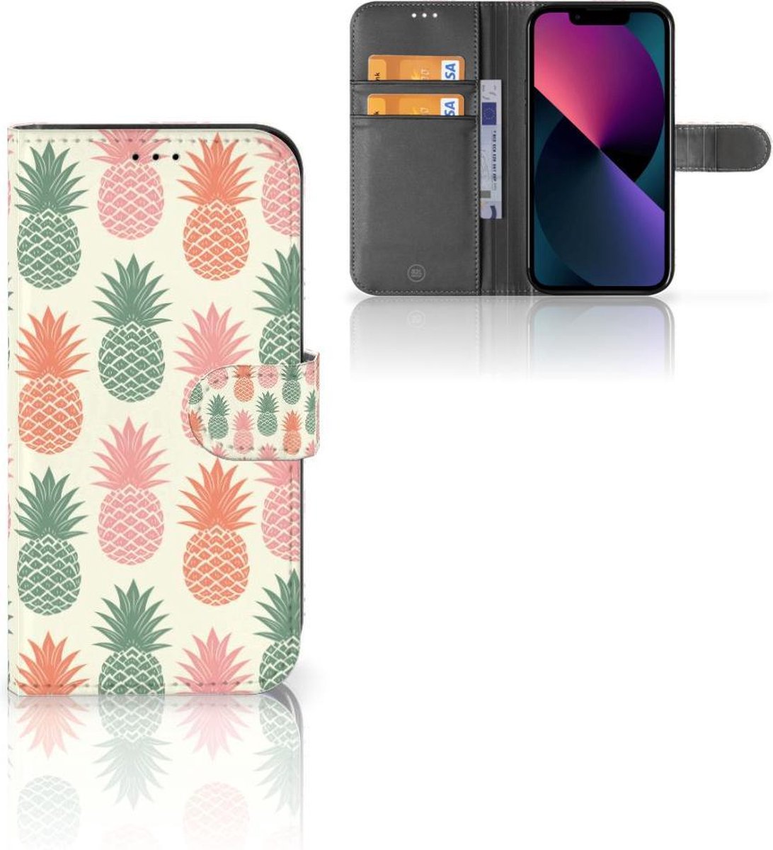 Apple iPhone 13 Book Cover Ananas