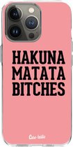 Casetastic Apple iPhone 13 Pro Hoesje - Softcover Hoesje met Design - Hakuna Matata Bitches Print