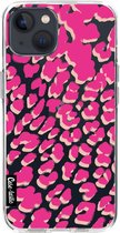 Casetastic Apple iPhone 13 Hoesje - Softcover Hoesje met Design - Leopard Print Pink Print