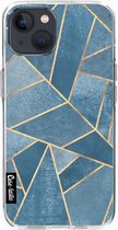 Casetastic Apple iPhone 13 Hoesje - Softcover Hoesje met Design - Dusk Blue Stone Print