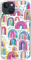 Casetastic Apple iPhone 13 Hoesje - Softcover Hoesje met Design - Sweet Candy Rainbows Print