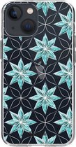 Casetastic Apple iPhone 13 mini Hoesje - Softcover Hoesje met Design - Statement Flowers Blue Print