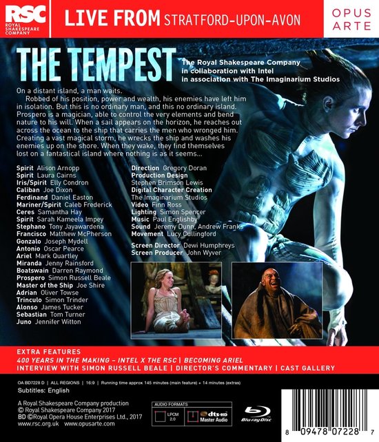 Royal Shakespeare Company The Tempest Blu Ray Royal Shakespeare Company Muziek Bol Com