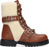 So Jamie Cosy Veterboots - Laarzen Met Veters - Meisjes - Cognac - Maat 36