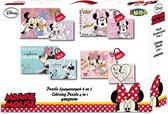 puzzels Minnie Mouse meisjes 40 cm karton 4 stuks